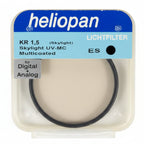 Heliopan 39mm KR1.5 (1A) Skylight SH-PMC Filter with specialty Schott glass in floating brass ring (703914)